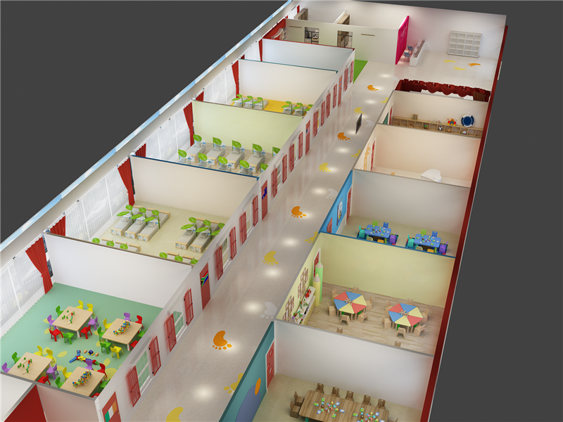 鄭州幼兒園全景圖 鄭州幼兒園全景圖