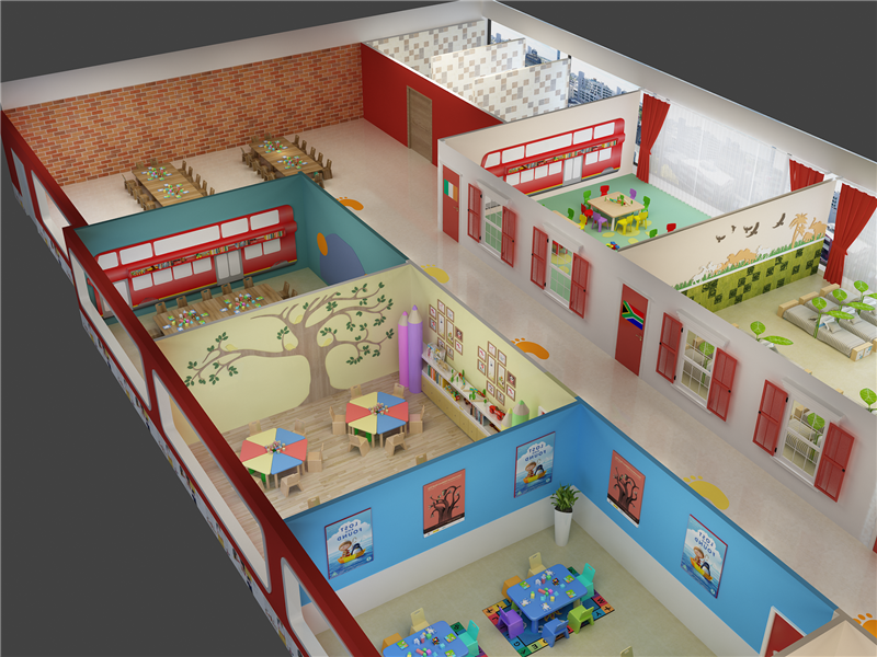 鄭州幼兒園全景圖 鄭州幼兒園全景圖