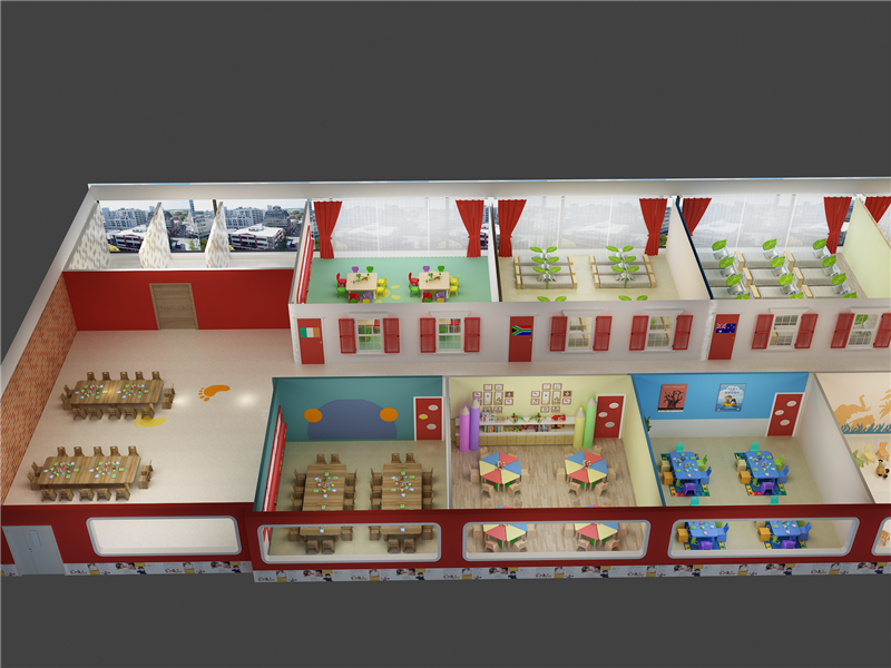 鄭州幼兒園全景圖 鄭州幼兒園全景圖